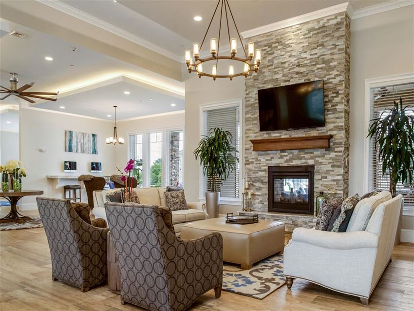 Clubhouse living room at The Oasis at Plainville, Plainville, MA - Photo Gallery 1