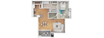 Floor Plan 1c1 759 SqFt at The Aliante by Picerne, Scottsdale, 85259