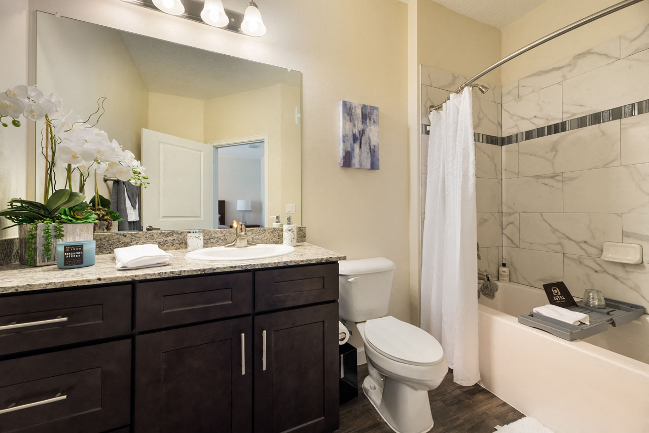 Master bathroom at The Oasis at Crosstown, Orlando, FL, 32807
