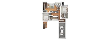 2 bed 2 bath D at The Fairways by Picerne Apartments, Las Vegas 89141