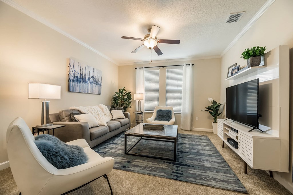 Modern Living Room at The Oasis at Moss Park Preserve, Florida