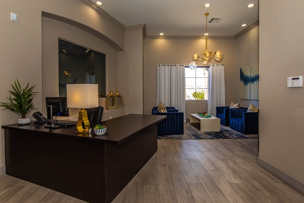 Clubhouse interior living room at The Belmont by Picerne, Nevada