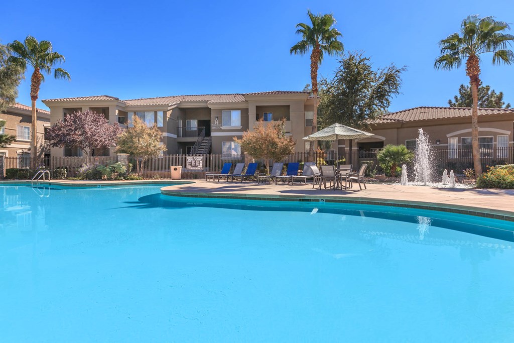 Pool area view at The Belmont by Picerne, Las Vegas