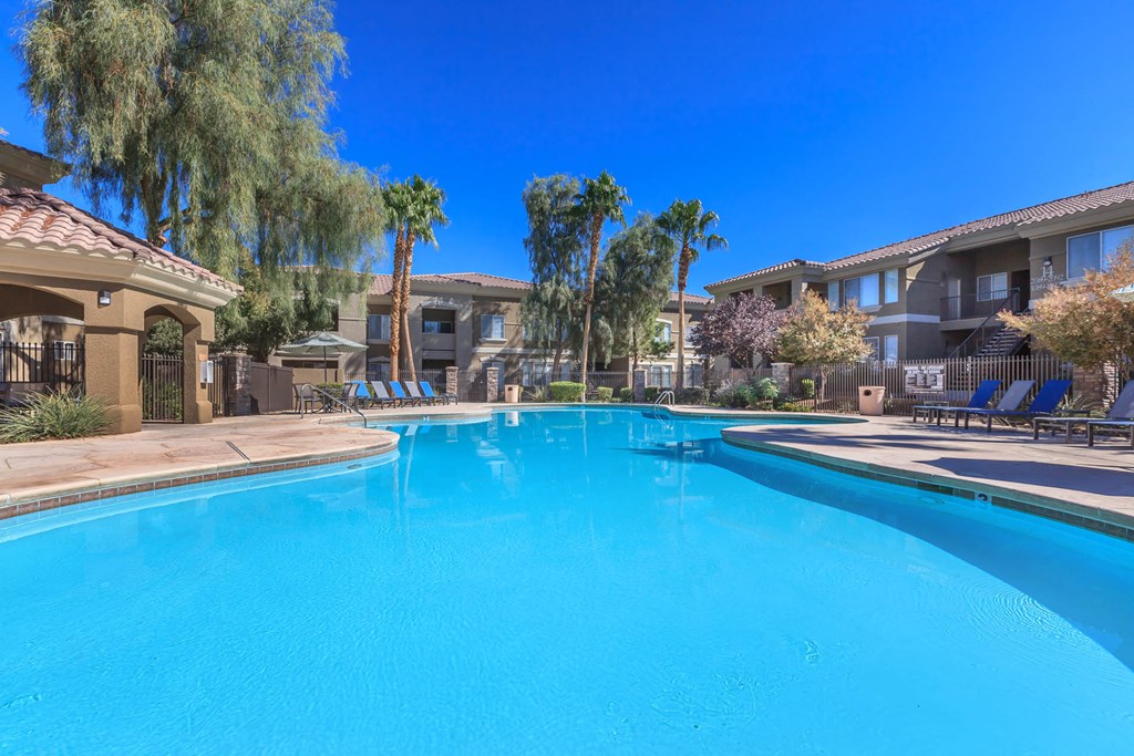 Pool area at The Belmont by Picerne, Las Vegas, Nevada