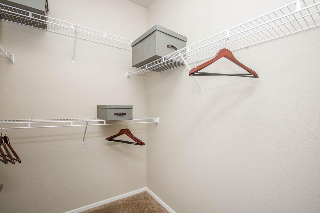 closet area at The Belmont by Picerne, Las Vegas