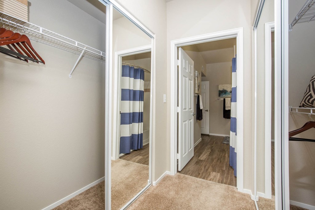 Closet space at The Belmont by Picerne, Las Vegas