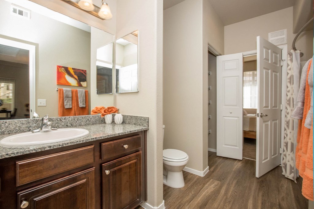 Bathroom cabinet at The Belmont by Picerne, Las Vegas, NV, 89183