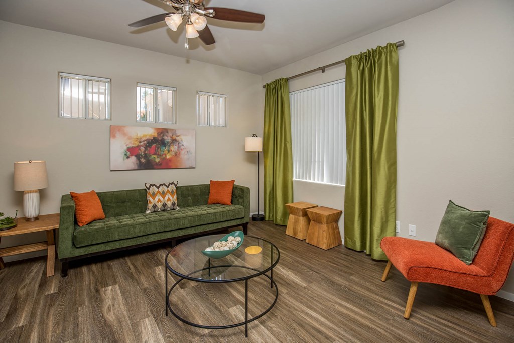 Living room area at The Belmont by Picerne, Las Vegas, Nevada