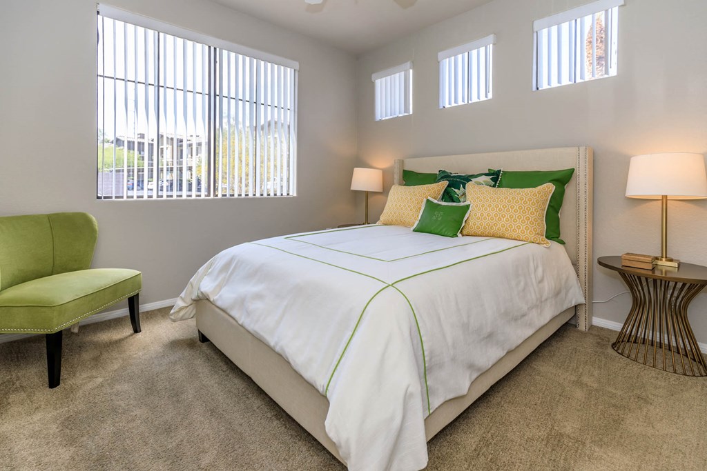 Bedroom decor with lamps amd couchat The Cantera by Picerne, Las Vegas, NV