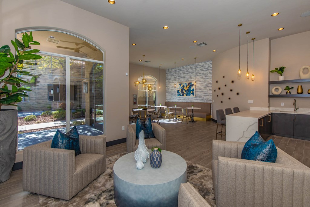 Living room decor at The Covington by Picerne, Las Vegas