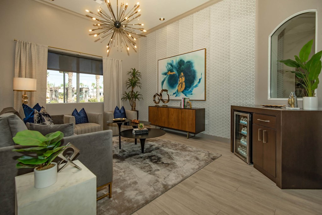 Living room area at The Covington by Picerne, Las Vegas, 89139