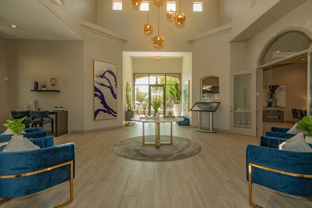 Clubhouse living room decor at The Covington by Picerne, Las Vegas, NV, 89139