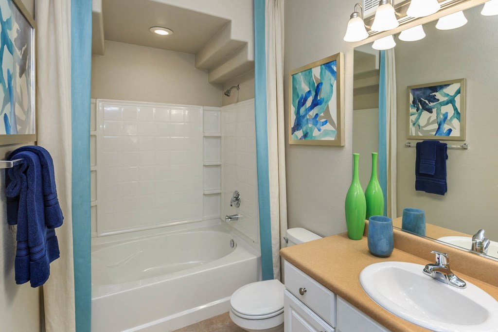Bathroom with tub at The Covington by Picerne, Las Vegas