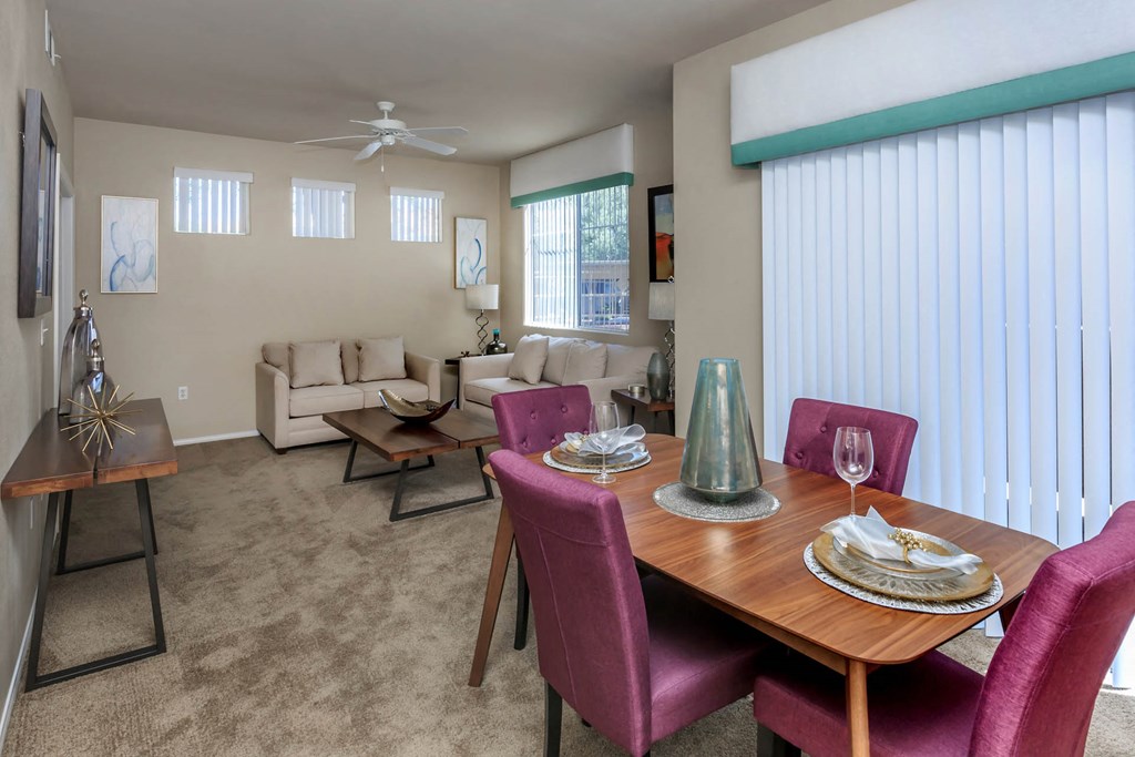 Dining wooden at The Covington by Picerne, Las Vegas, 89139