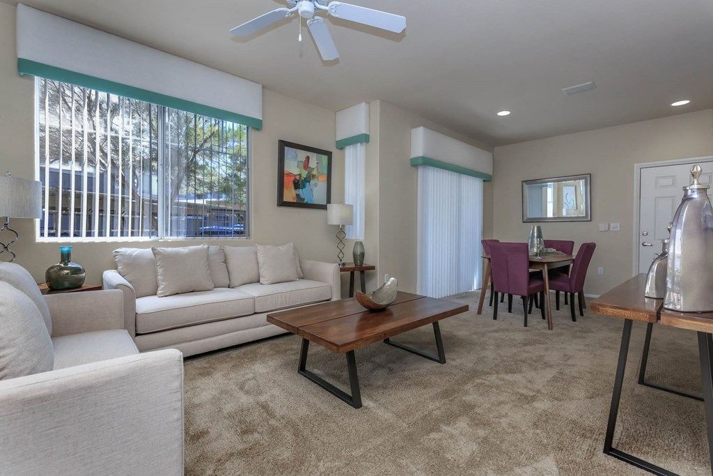 Sofa in living room at The Covington by Picerne, Las Vegas