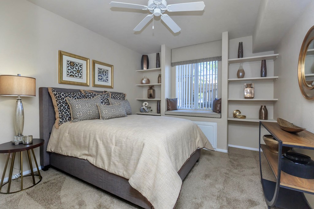 white bedroom interior at The Covington by Picerne, Nevada