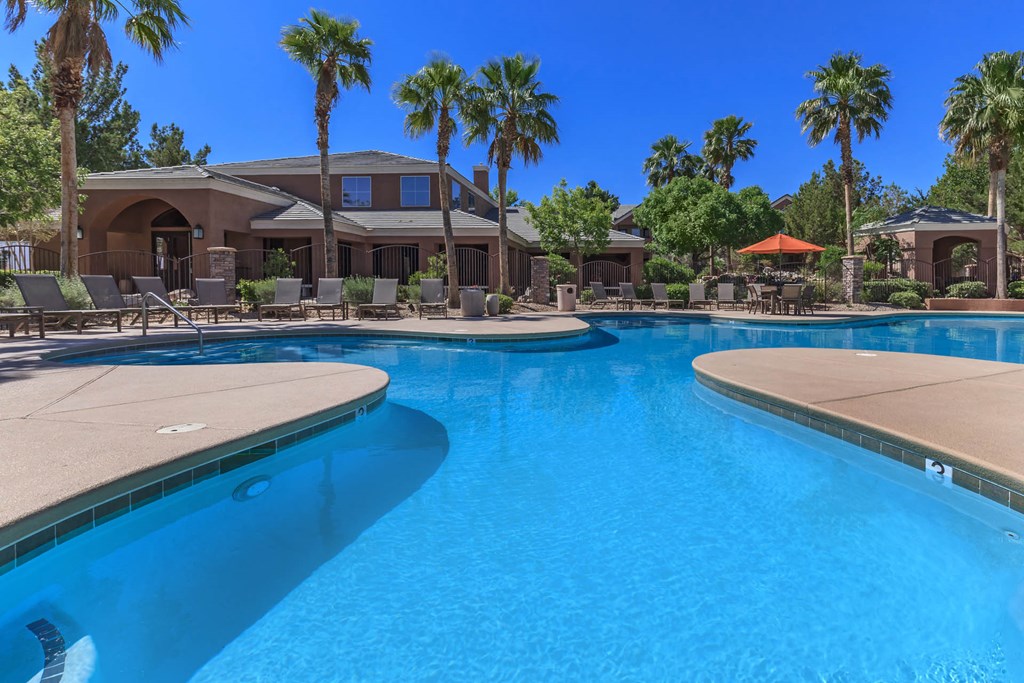 Swimming pool area at The Equestrian by Picerne, Henderson, NV, 89052