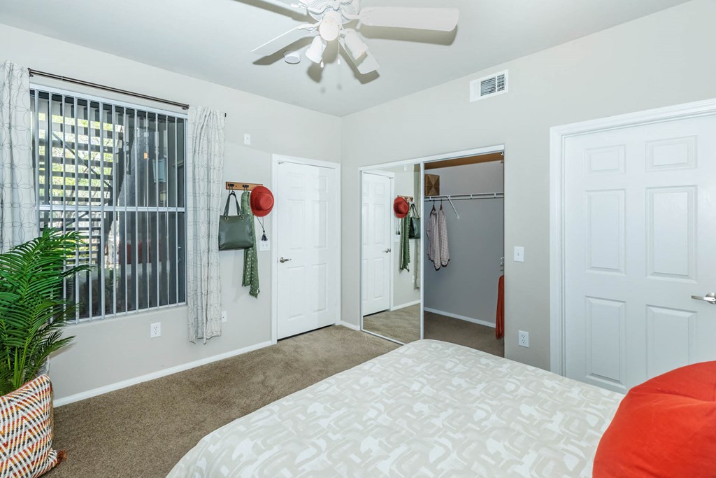 Bedroom with ceiling and light at The Equestrian by Picerne, Henderson, Nevada