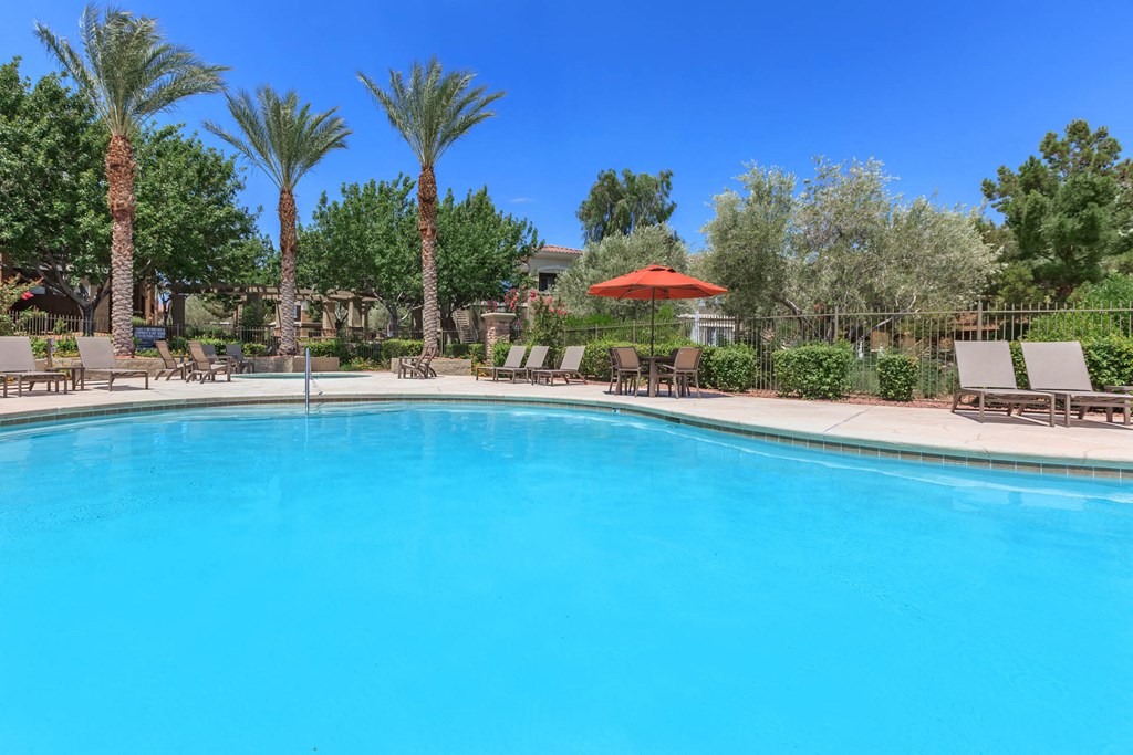 Pool side patioat The Fairways by Picerne, Las Vegas