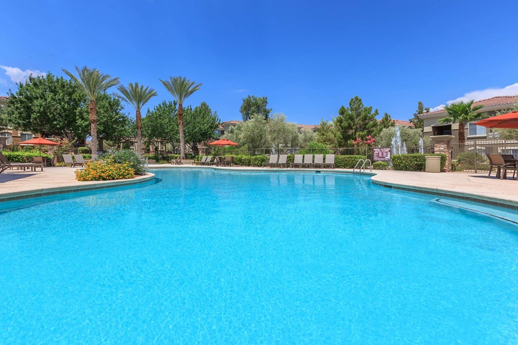 Swimming pool viewat The Fairways by Picerne, Las Vegas, Nevada