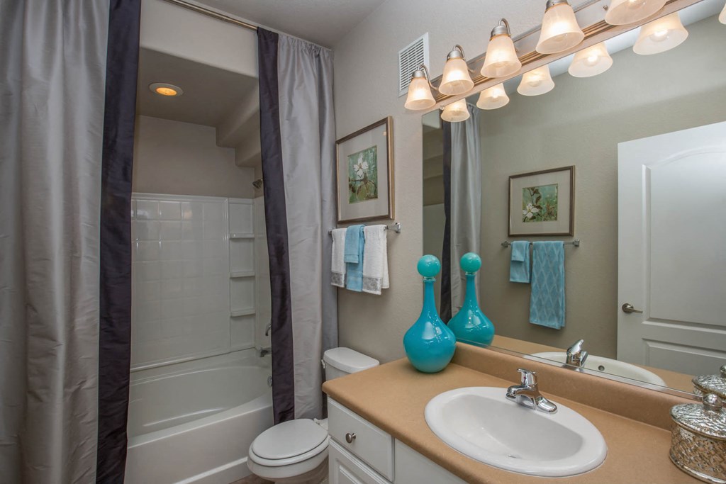 Bathroom lights at The Fairways by Picerne, Nevada