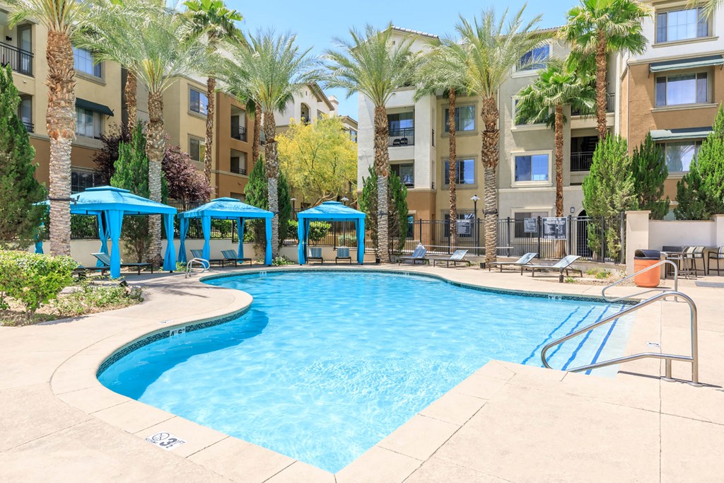Pool patio and sundeck at Loreto & Palacio by Picerne, Las Vegas, 89149