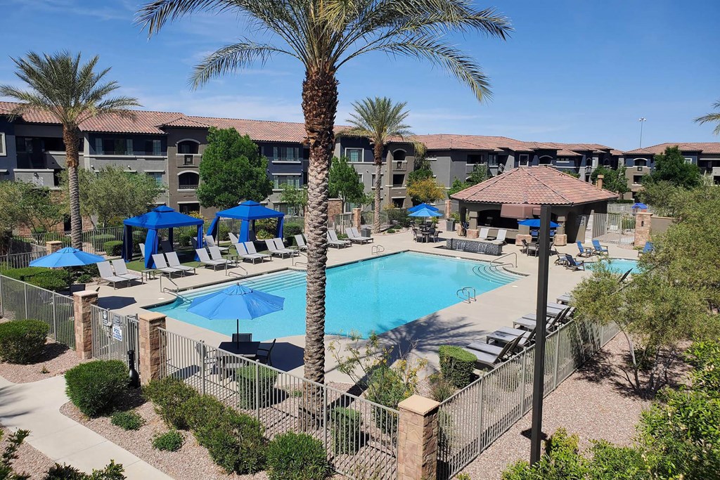 Drone Pool View at The Paramount by Picerne, Las Vegas, NV, 89123