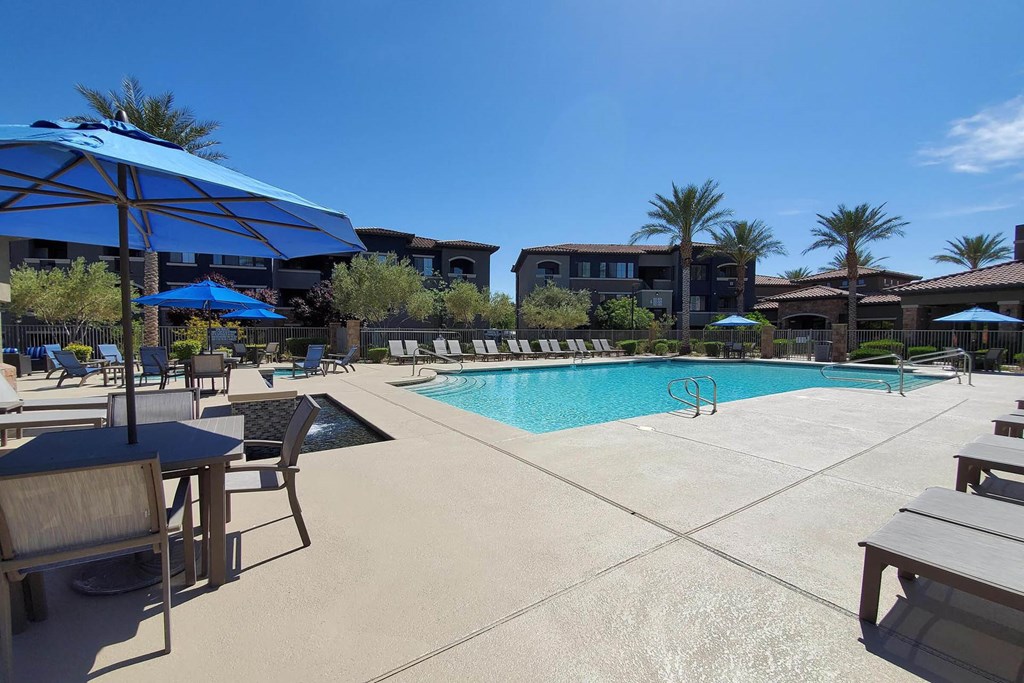 Poolside Sundeck With Relaxing Chairs at The Paramount by Picerne, Nevada, 89123