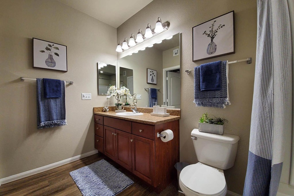 Bathroom With Vanity Lights at The Paramount by Picerne, Las Vegas, NV, 89123