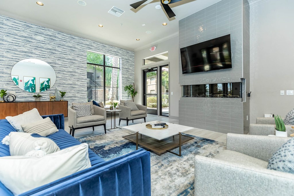 Tv in living room at The Paseo by Picerne, Arizona, 85395