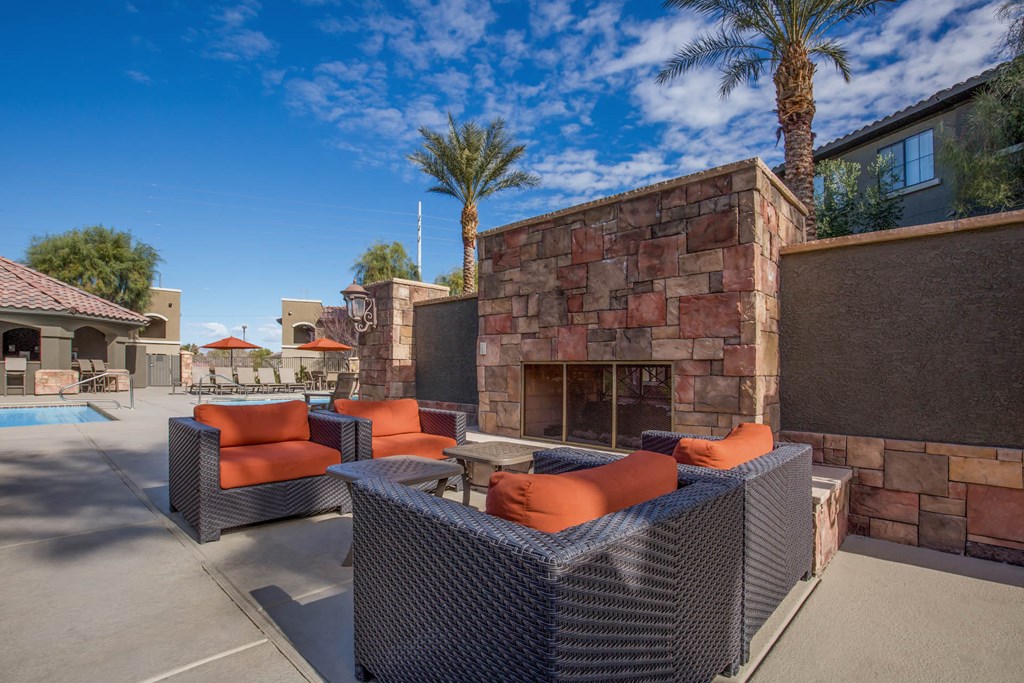 Outdoor Lounge at The Passage Apartments by Picerne, Henderson