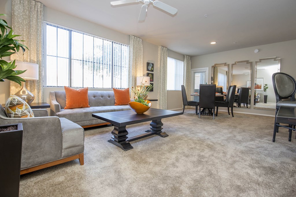 Spacious Living Area at The Passage Apartments by Picerne, Henderson, 89014