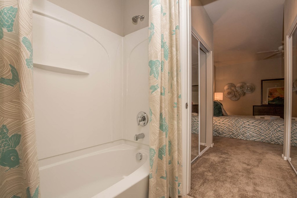 Large Soaking Tub In Bathroom at The Passage Apartments by Picerne, Henderson