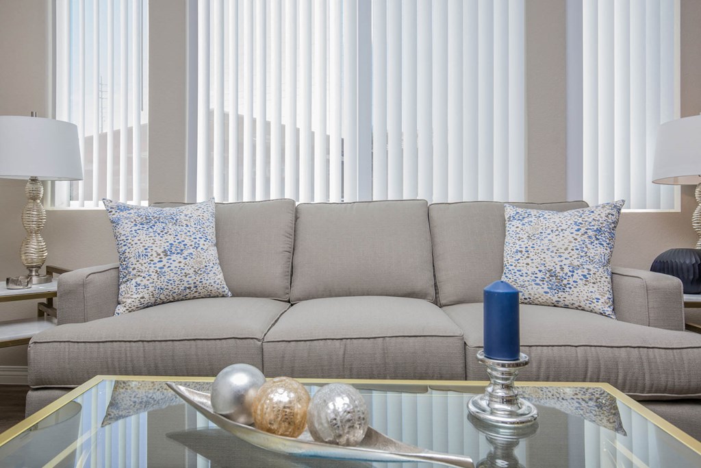 Modern Living Room at The Passage Apartments by Picerne, Henderson, NV