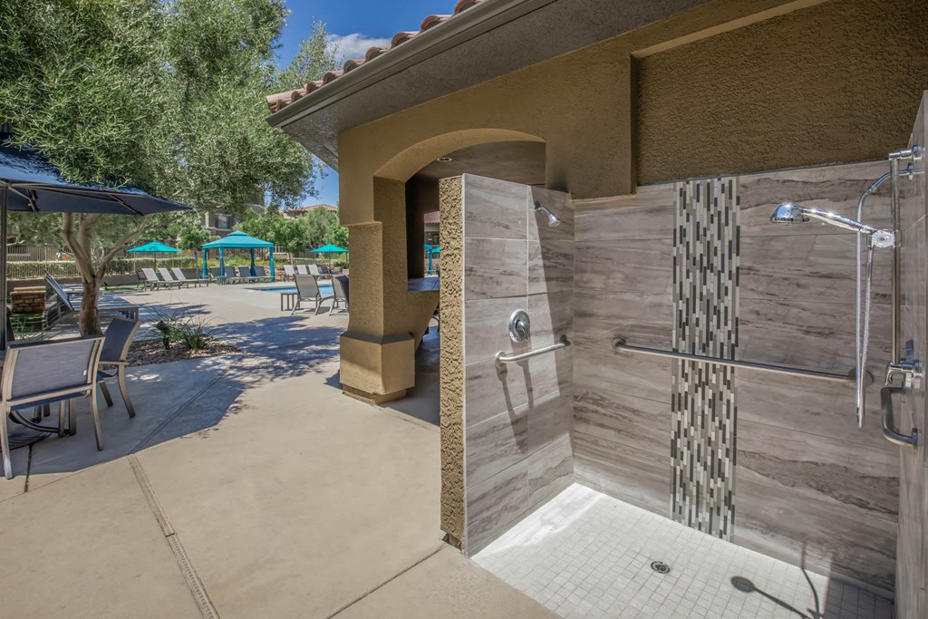 Outdoor Shower at The Pavilions by Picerne, Las Vegas, Nevada