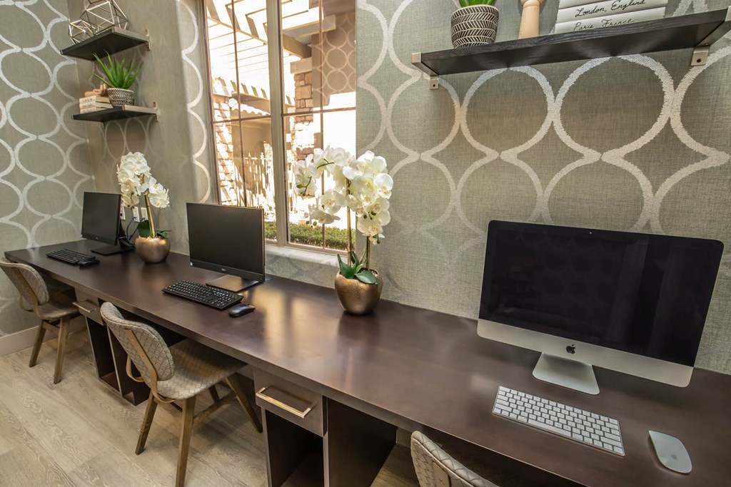 aResident Business Center With Computer And Printer t The Pavilions by Picerne, Las Vegas, 89166