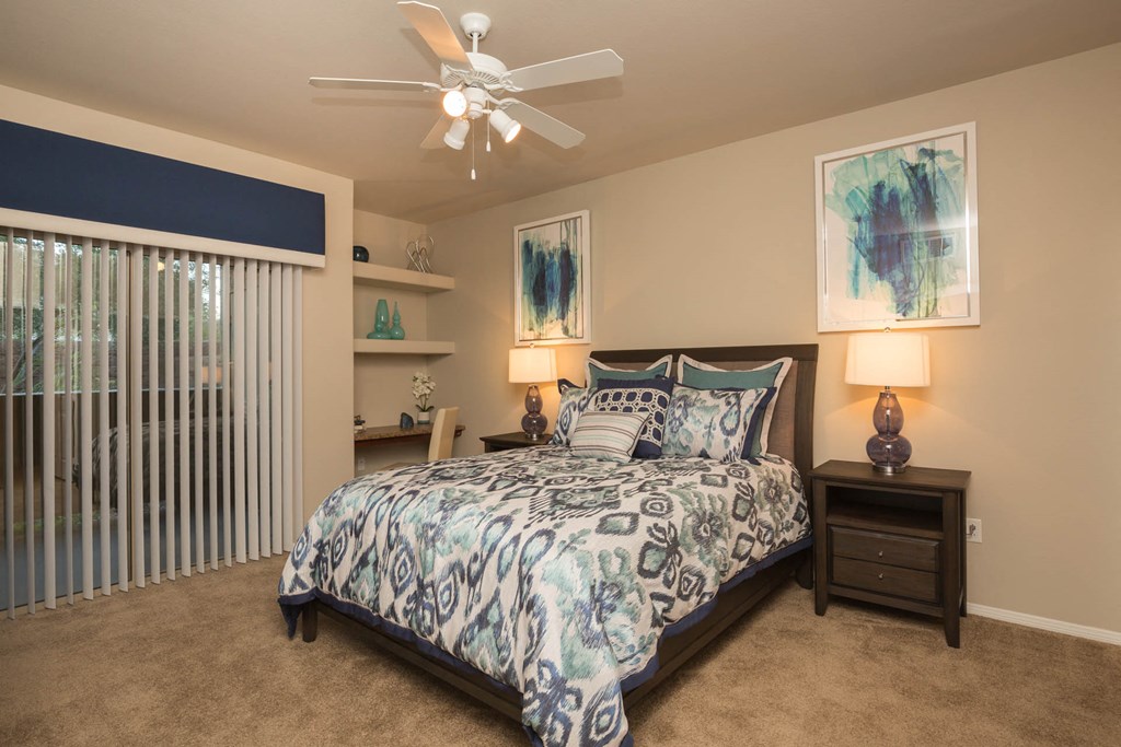 Bedroom With Expansive Windows at The Pavilions by Picerne, Las Vegas, 89166