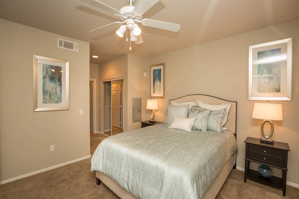 Bedroom With Ceiling Fan at The Pavilions by Picerne, Nevada, 89166