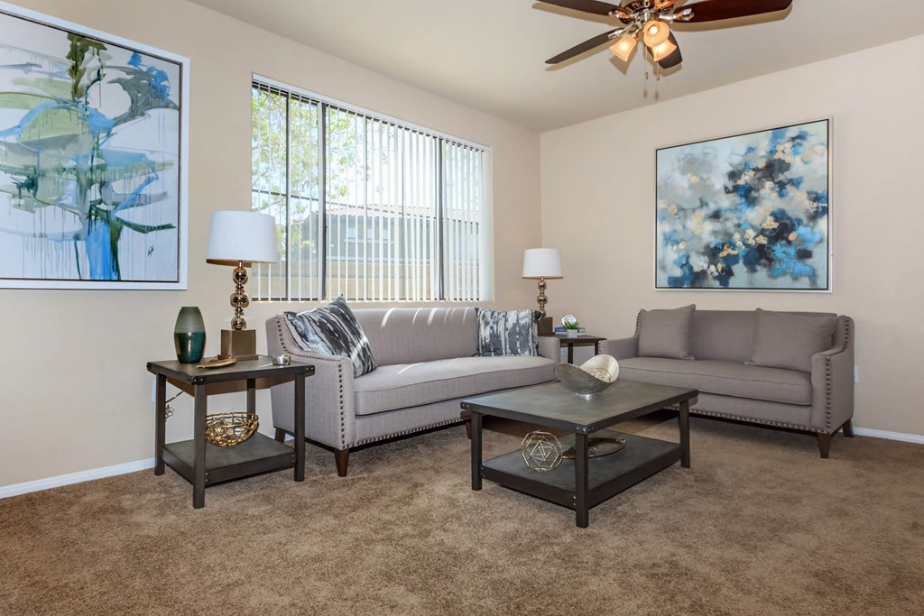 Carpeted Living Room at The Preserve by Picerne, N Las Vegas, 89086