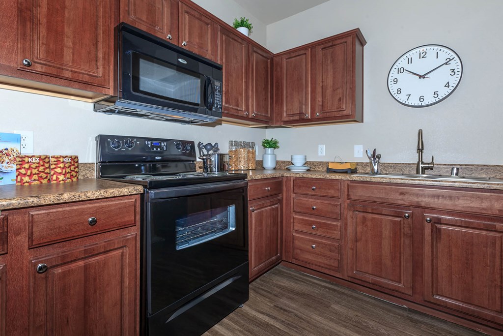 Modern Kitchen With Custom Cabinet at The Preserve by Picerne, N Las Vegas, NV, 89086