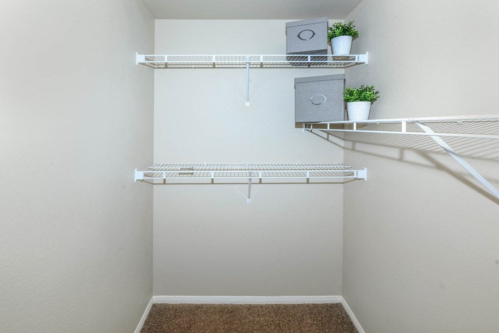 Walk-In Closets With Built-In Shelving at The Preserve by Picerne, N Las Vegas