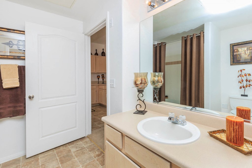 Bathroom vanity at The Summit by Picerne, Henderson