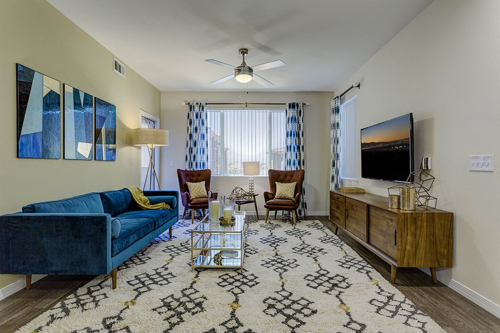 Living room with tv at The View at Horizon Ridge, Henderson, 89012