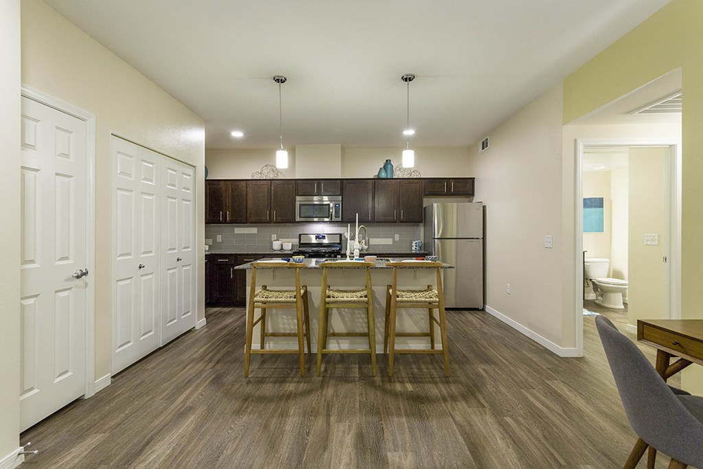 Kitchen with appliances at The View at Horizon Ridge, Henderson, NV, 89012