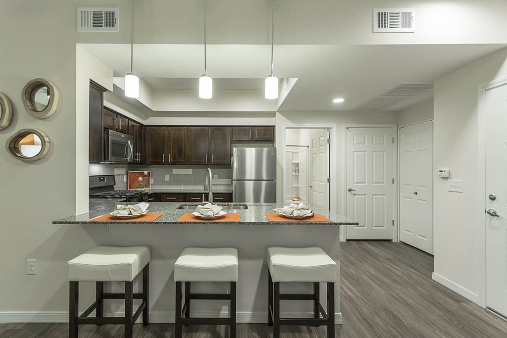 White kitchen interior at The View at Horizon Ridge, Henderson, 89012