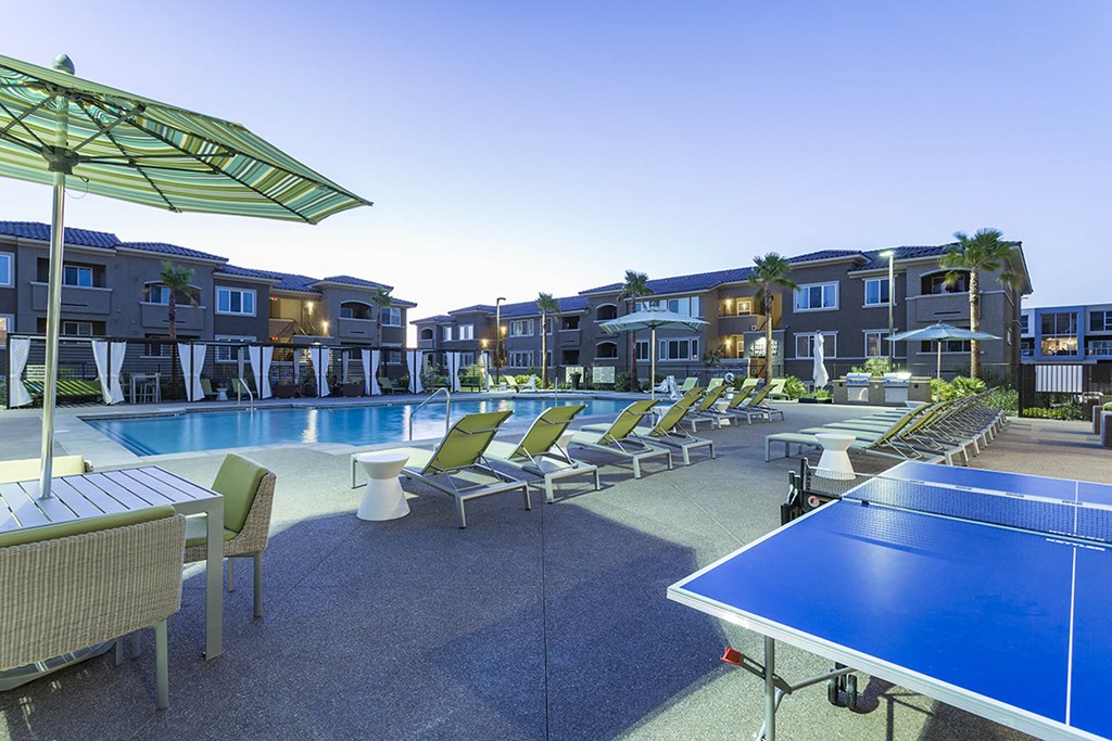 View at evening at The View at Horizon Ridge, Henderson