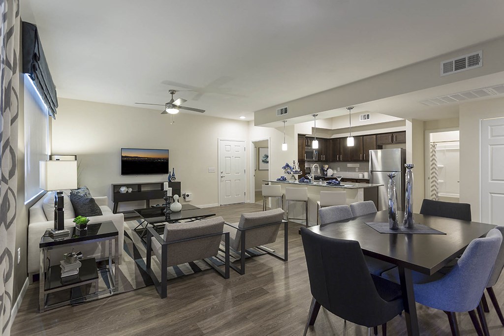 Dining table in living room at The View at Horizon Ridge, Henderson, NV, 89012