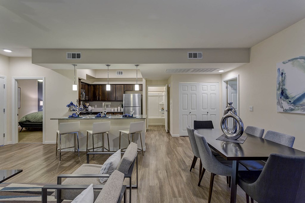 Dining table chair and living room at The View at Horizon Ridge, Nevada, 89012
