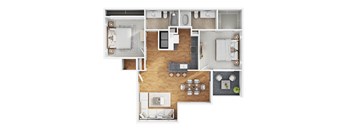 2b2 Floor Plan at The Summit by Picerne Apartments, Nevada, 89052
