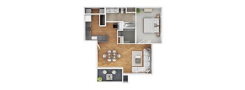 1b1 Floor Plan at The Summit by Picerne Apartments, Henderson